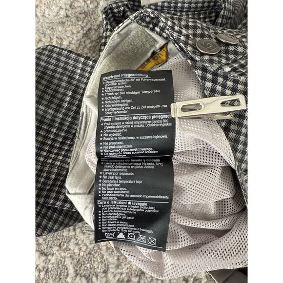 Burton Size XS Dryride Plaid Cargo Snowboard Pants Gray Button Zip Pocket Winter - Picture 12 of 13